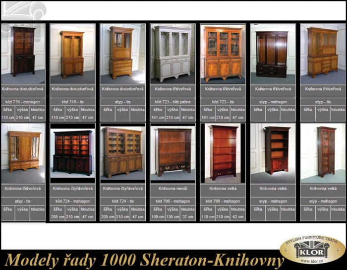 Modely řady 1000 SHERATON-Knihovny